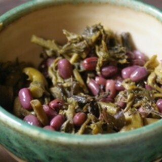 タラの芽と小豆の煮物